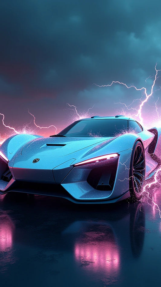 ⚡ Thunder Ride: Lightning Strikes the Streets ⚡  - Metal Poster
