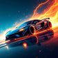 Inferno Drive: The Flame of Speed - Metal Poster