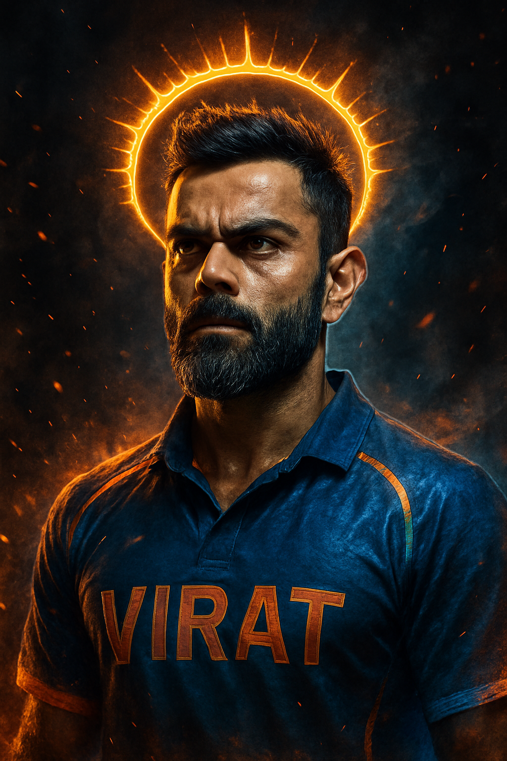 Solarflare Sovereign: The Halo-Crowned Fury of the Unyielding Warrior