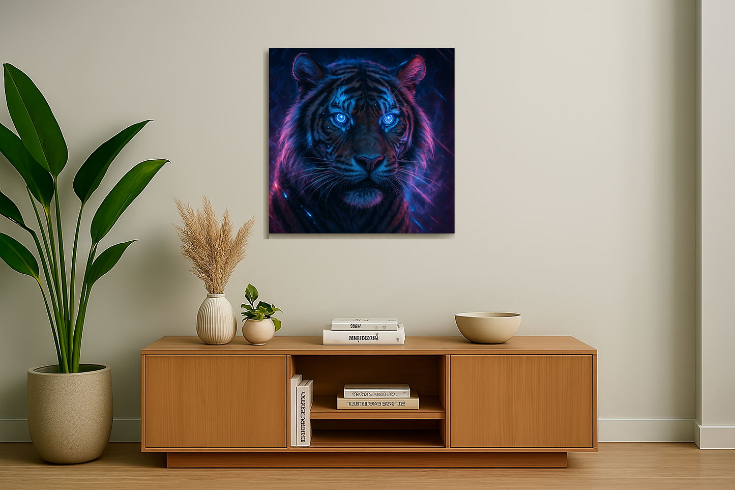 Neon Fury: The Cyberpunk Tiger