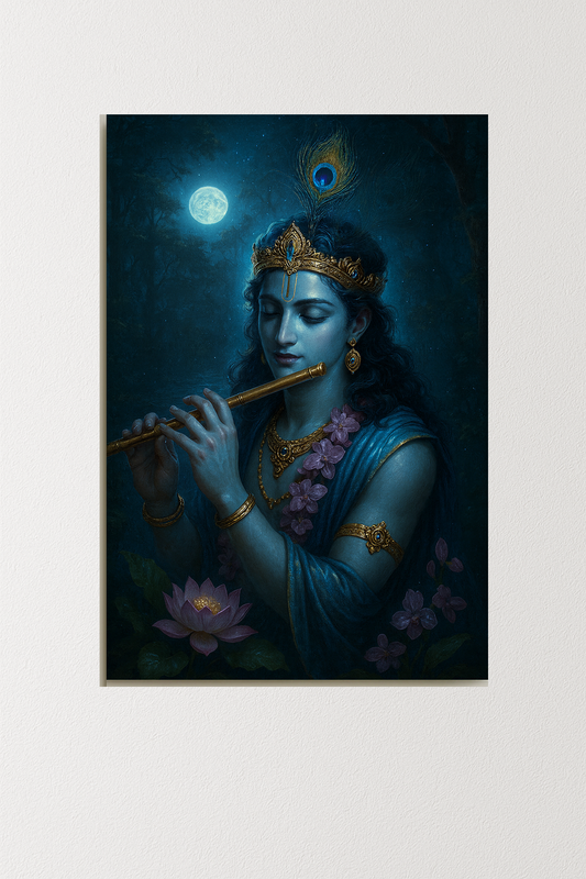 Moonlit Melody: The Divine Krishna