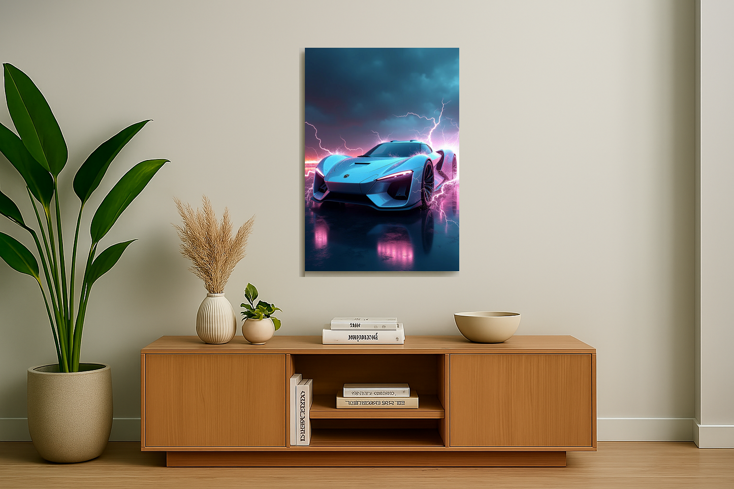 ⚡ Thunder Ride: Lightning Strikes the Streets ⚡  - Metal Poster