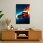 Inferno Drive: The Flame of Speed - Metal Poster