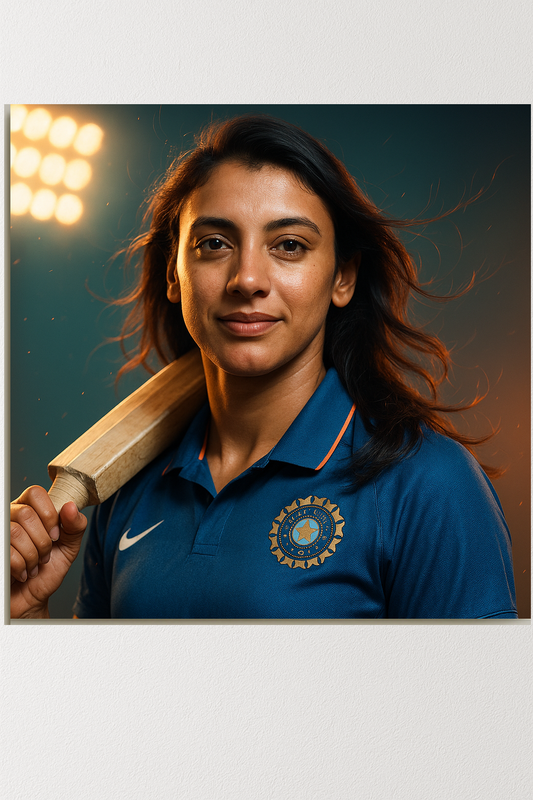 Teal-Flame Grace: The Radiant Power of Smriti Mandhana