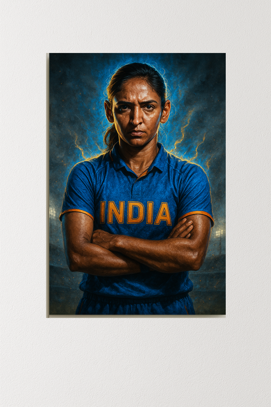 Stormfire Resolve: The Unbreakable Spirit of Harmanpreet Kaur.