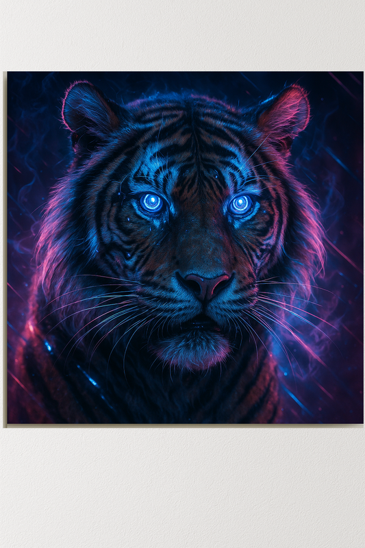 Neon Fury: The Cyberpunk Tiger